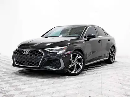 Black 2022 Audi A3 Sedan  7-Speed Automatic