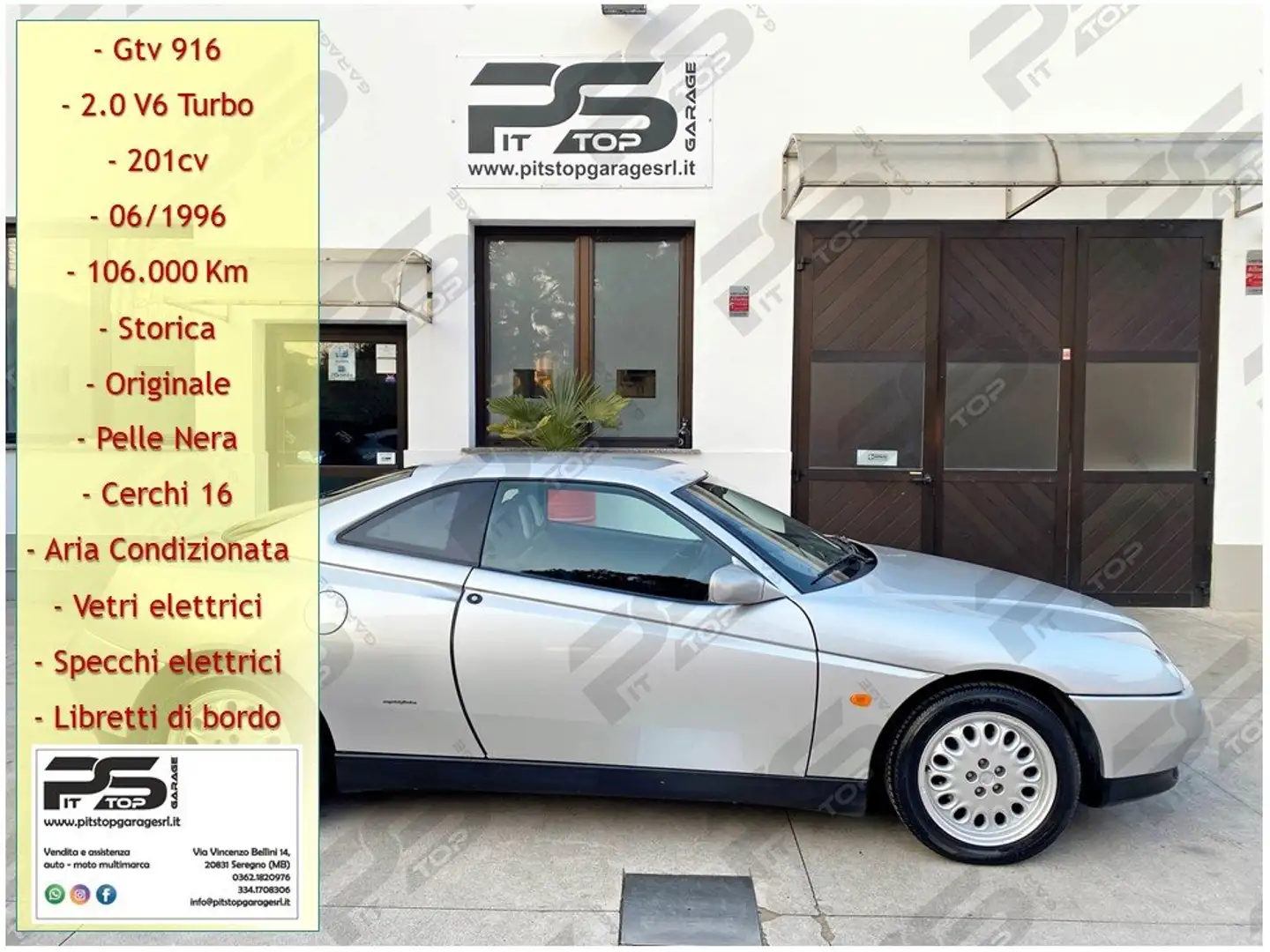 Alfa Romeo GTV GTV 2.0 V6 Turbo 201cv - Originale Argento - 1