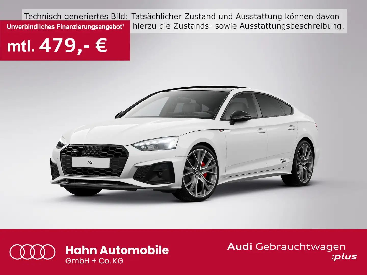Audi A5 40TDI quat S-trc S-line Matrix Pano Weiß - 1