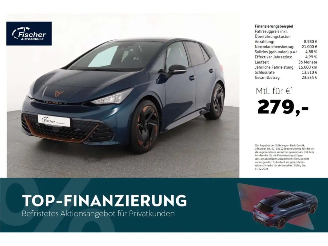 Cupra Born 82kWh NAV/RFK/ACC/Beats/Dinamica/LED/KESSY — миниатюра 1