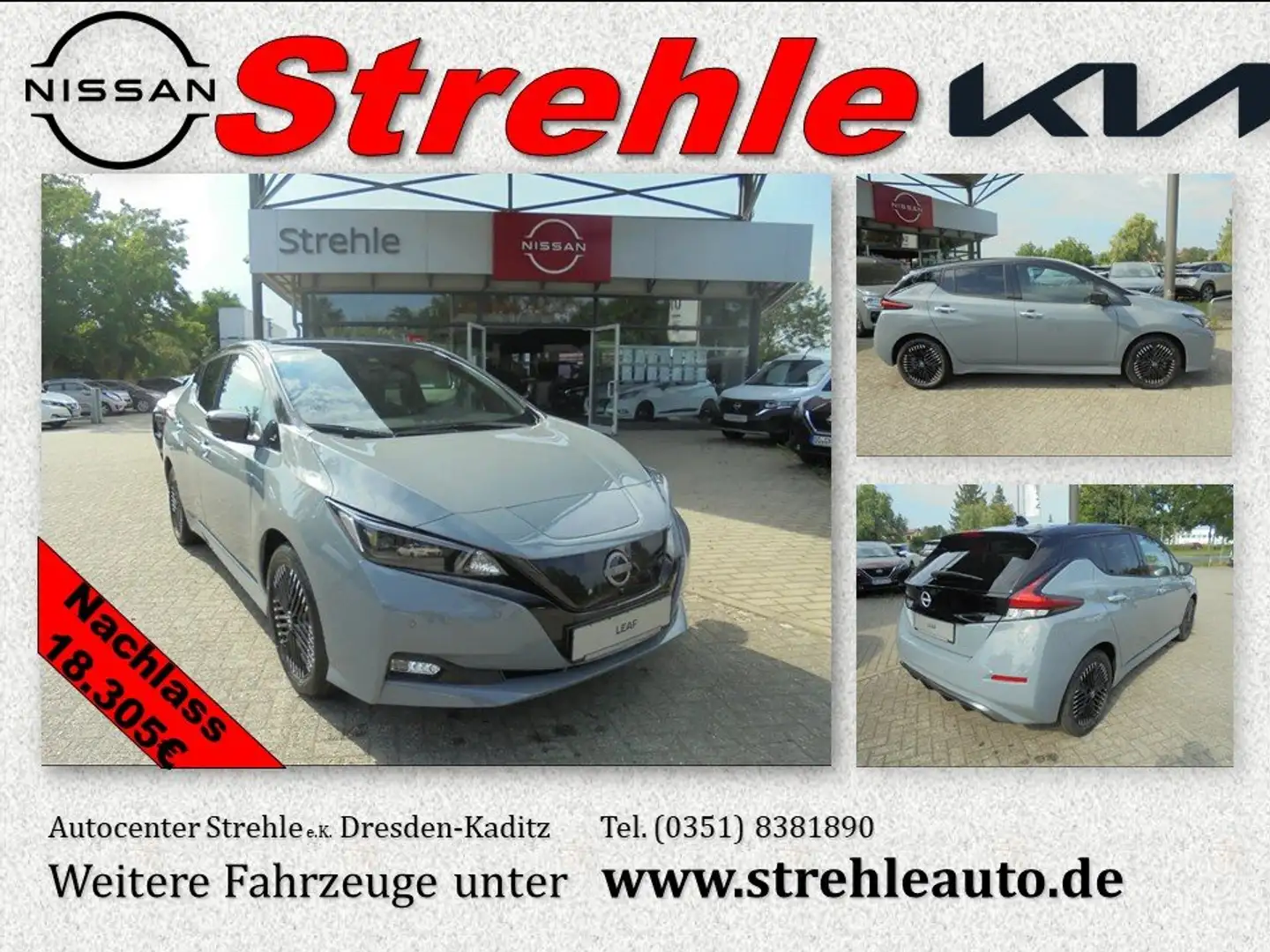 Nissan Leaf N-Connecta 40kWh Winterpaket, LED Scheinwerfer Grey - 1