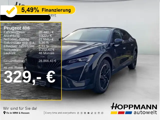 Peugeot 408 GT 1.2T*NAVI*SITZHZG*MATRIX*KLIMAAUT*