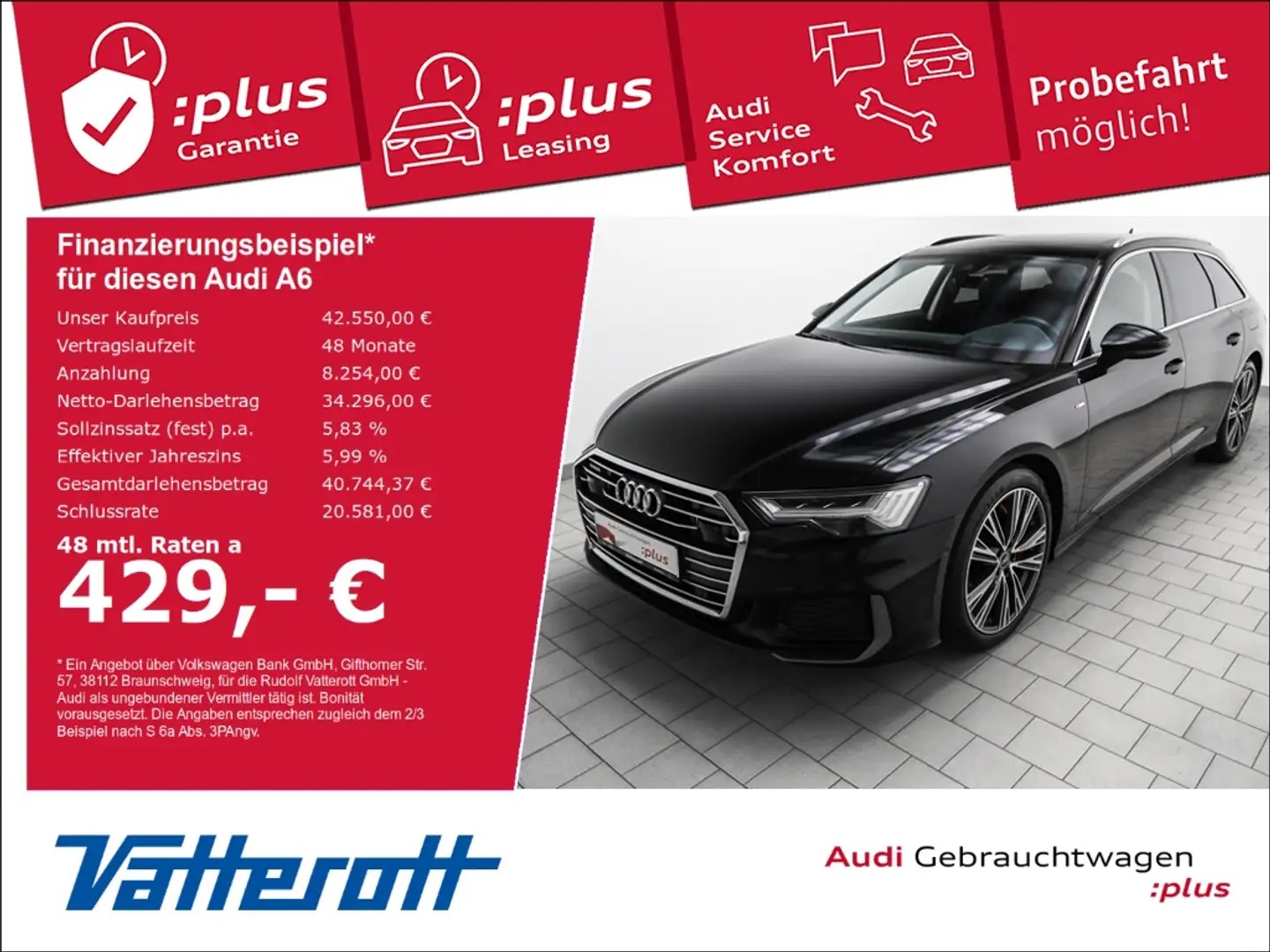 Audi A6 Avant 55 TFSI e S line Sport Pano AHK HuD Schwarz - 1