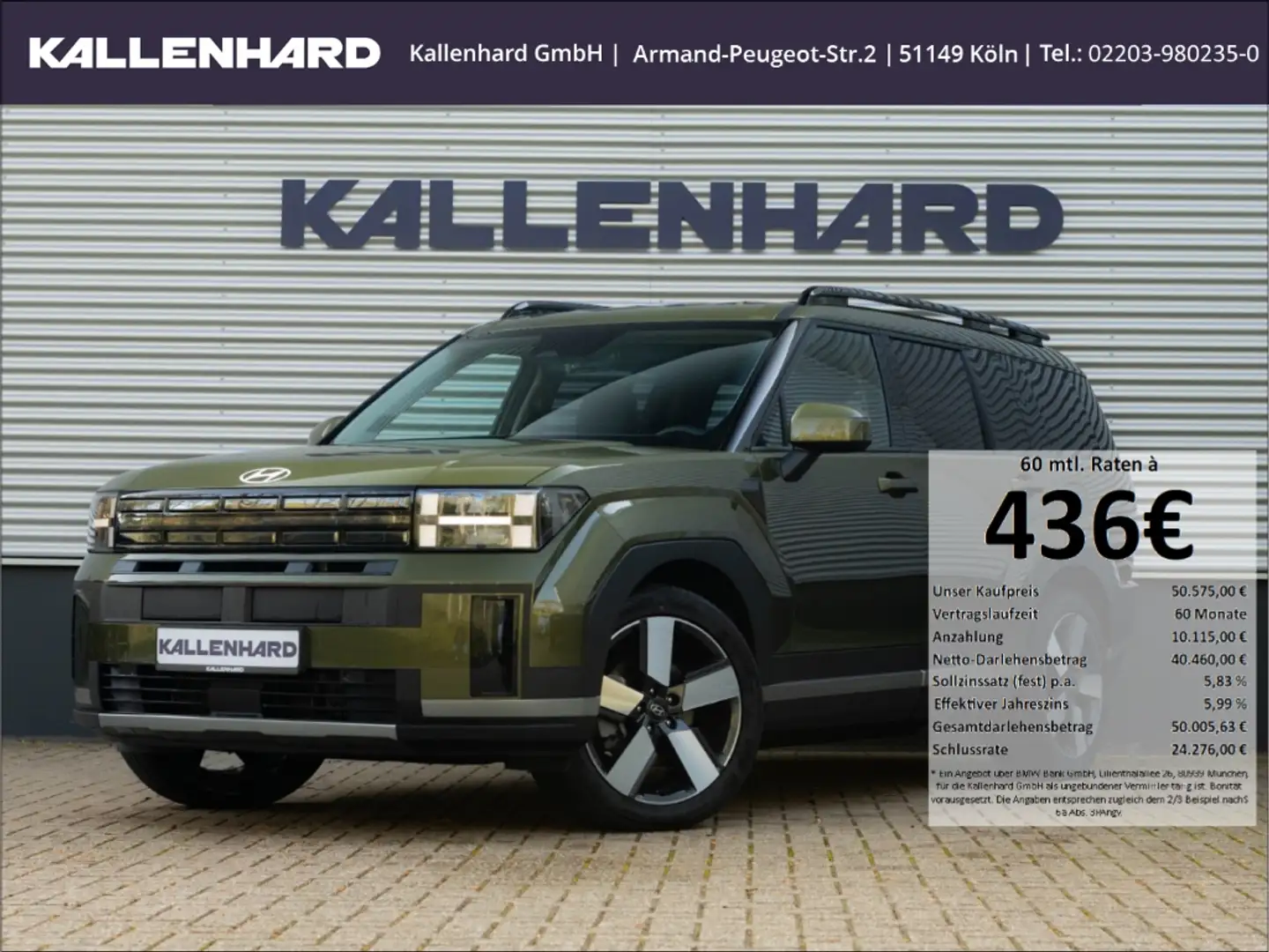 Hyundai SANTA FE 1.6 T-GDI PHEV 4WD - 7-Sitzer- ACC Grün - 1
