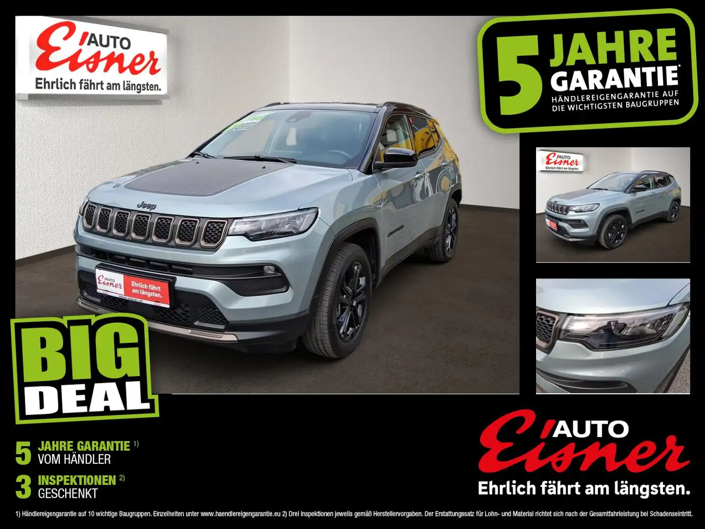 Jeep Compass 1.3 PHEV UPLAND AT Allrad serienmäßig Schwarz - 1