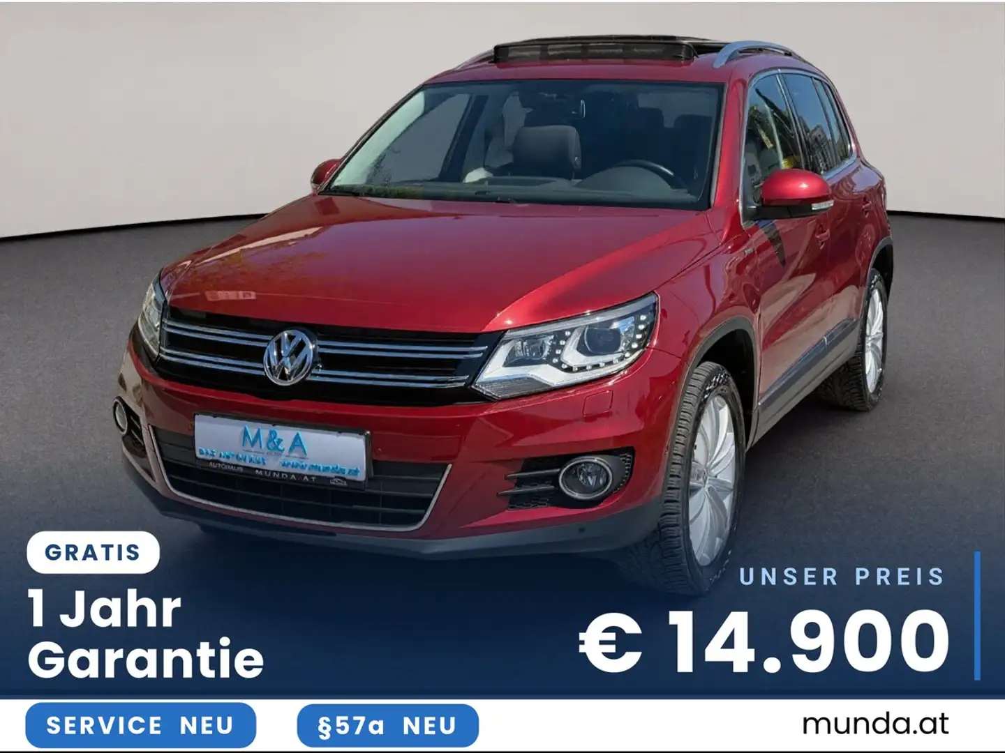 Volkswagen Tiguan 2.0 TDI Sport & Style/4Motion/Automatik/Garantie Rot - 1