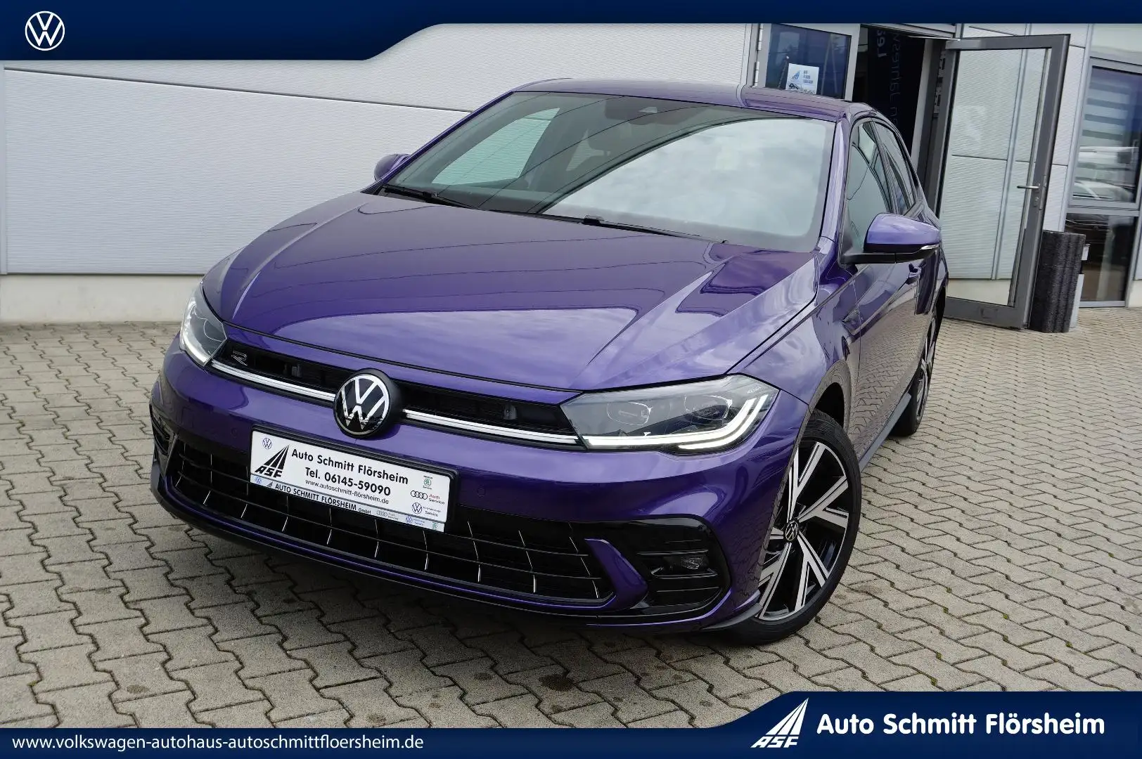Volkswagen Polo R-Line 1,0 l TSI 7-Gang-DSG Navi,RFK,ACC,LED Paars - 1