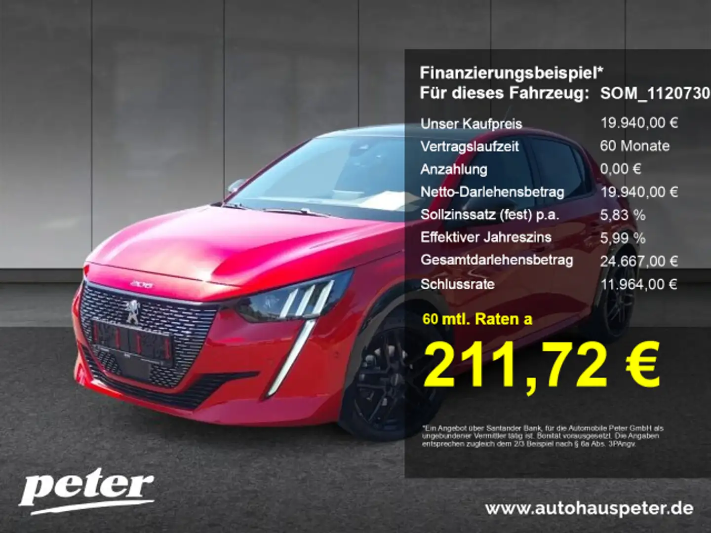 Peugeot 208 Peugeot 208 GT 130 EAT8 Klima+SH+Kamera+Panorama Rot - 1