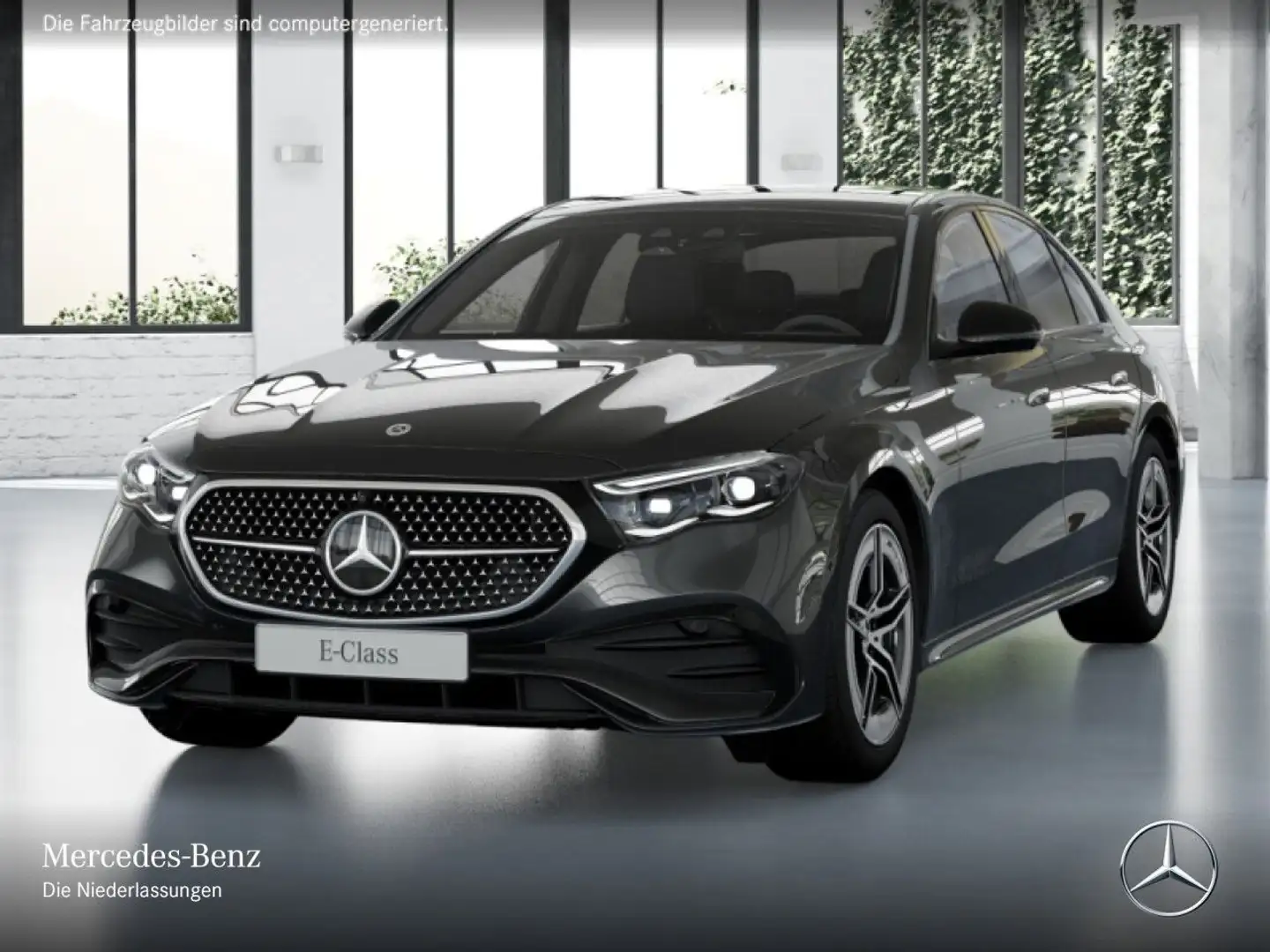 Mercedes-Benz E 220 d AMG Fahrass 360° Pano Burmester Distr. PTS Grau - 2