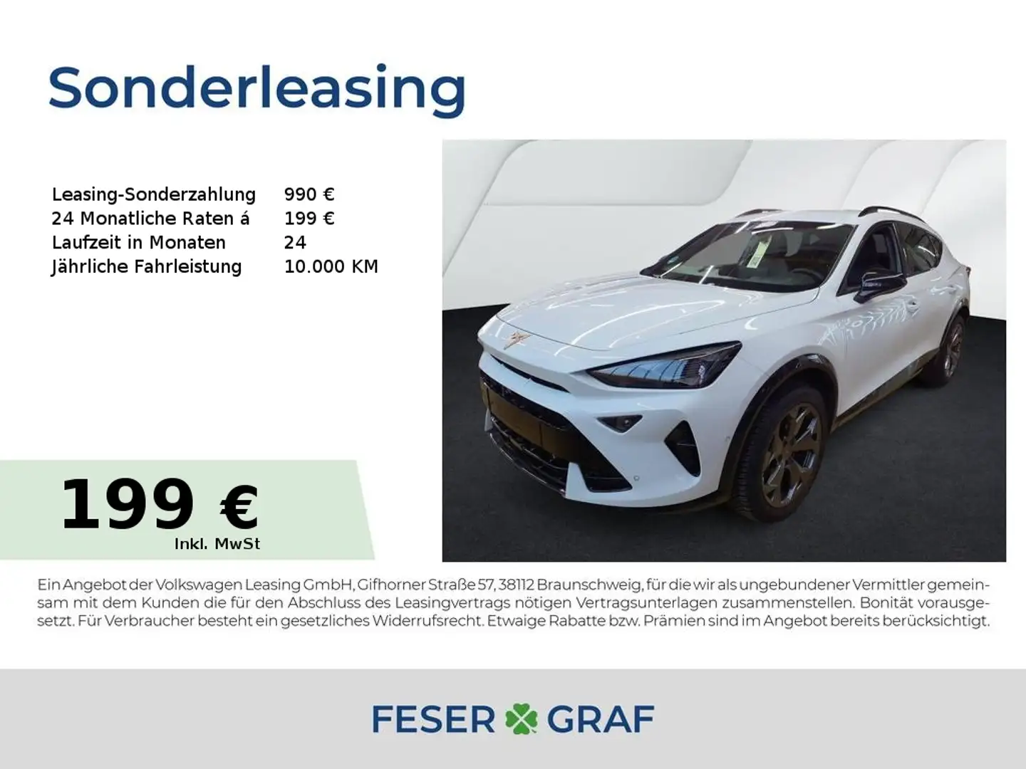 CUPRA Formentor 1.5 eTSI DSG INTELLIGENT|EDGE|NAVI|GRJ Weiß - 1