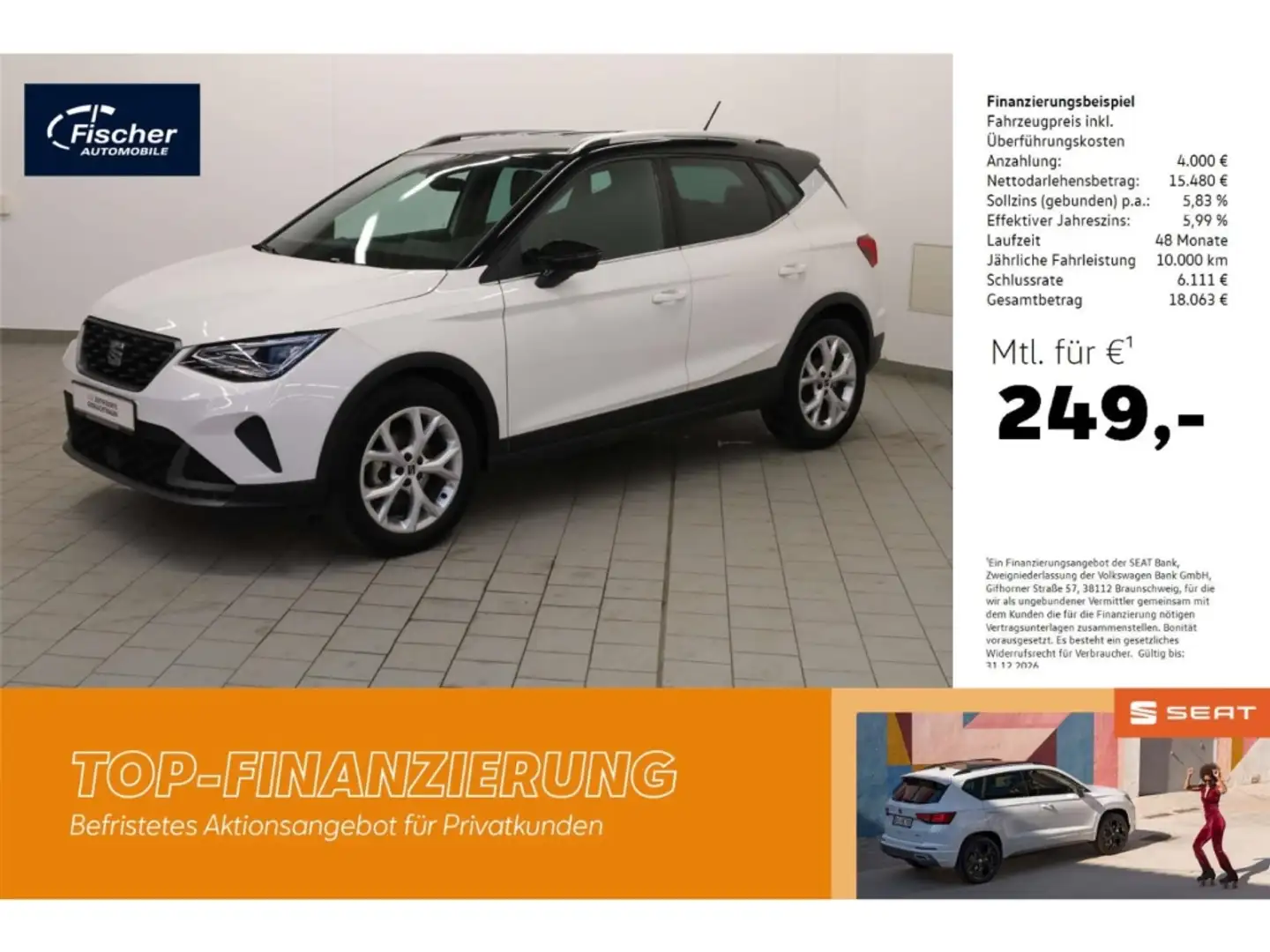 SEAT Arona 1.0 TSI FR Weiß - 1