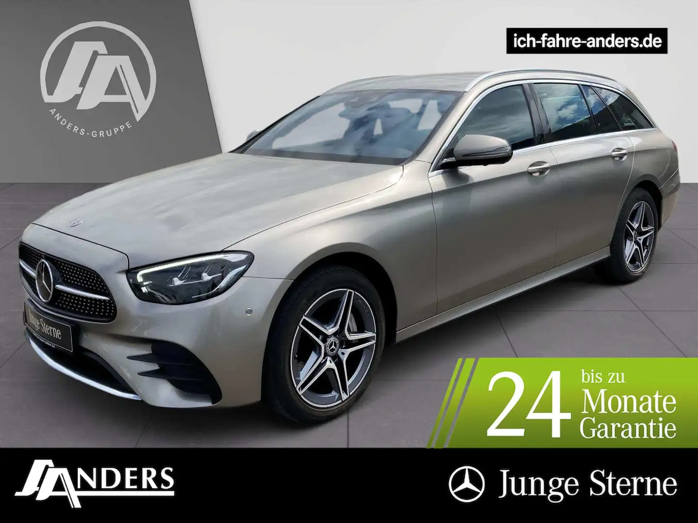 Mercedes-Benz E 300 de 4M T AMG+Sitzklima+Distr+HUD+LED+360° Silber - 1