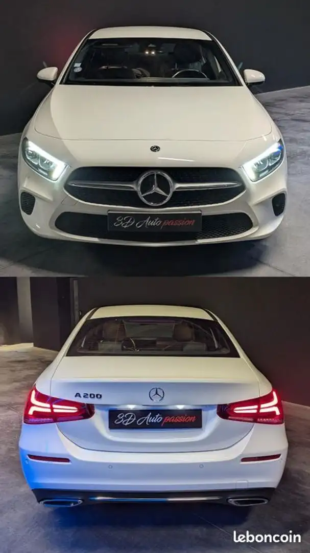 Mercedes-Benz A 200 Mercedes 200 Berline 163ch 7G-DCT Progressive line Blanc - 2