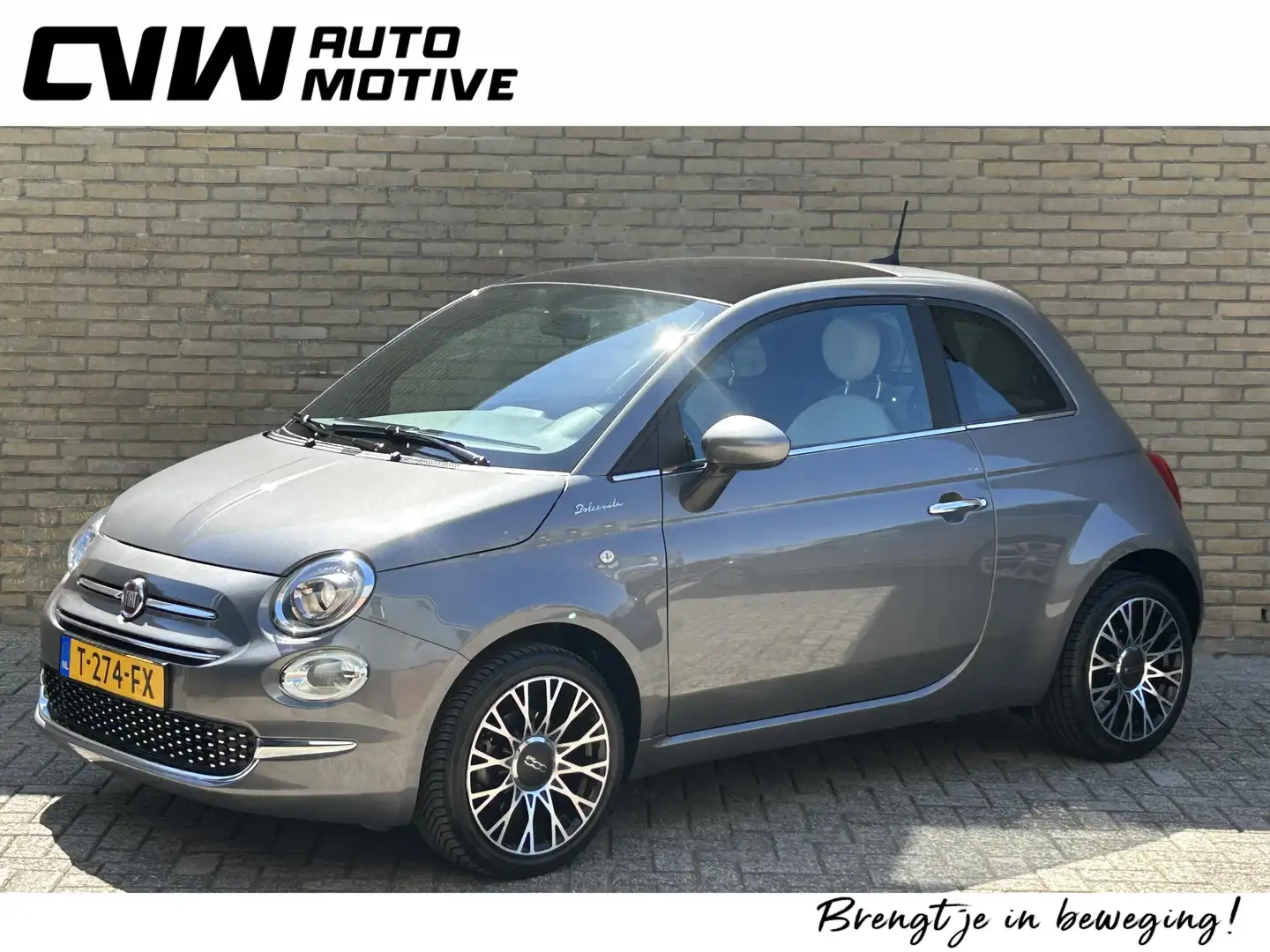 Fiat 500 1.0 Hybrid Dolcevita | Panoramadak | Airco | Bluet Grigio - 1