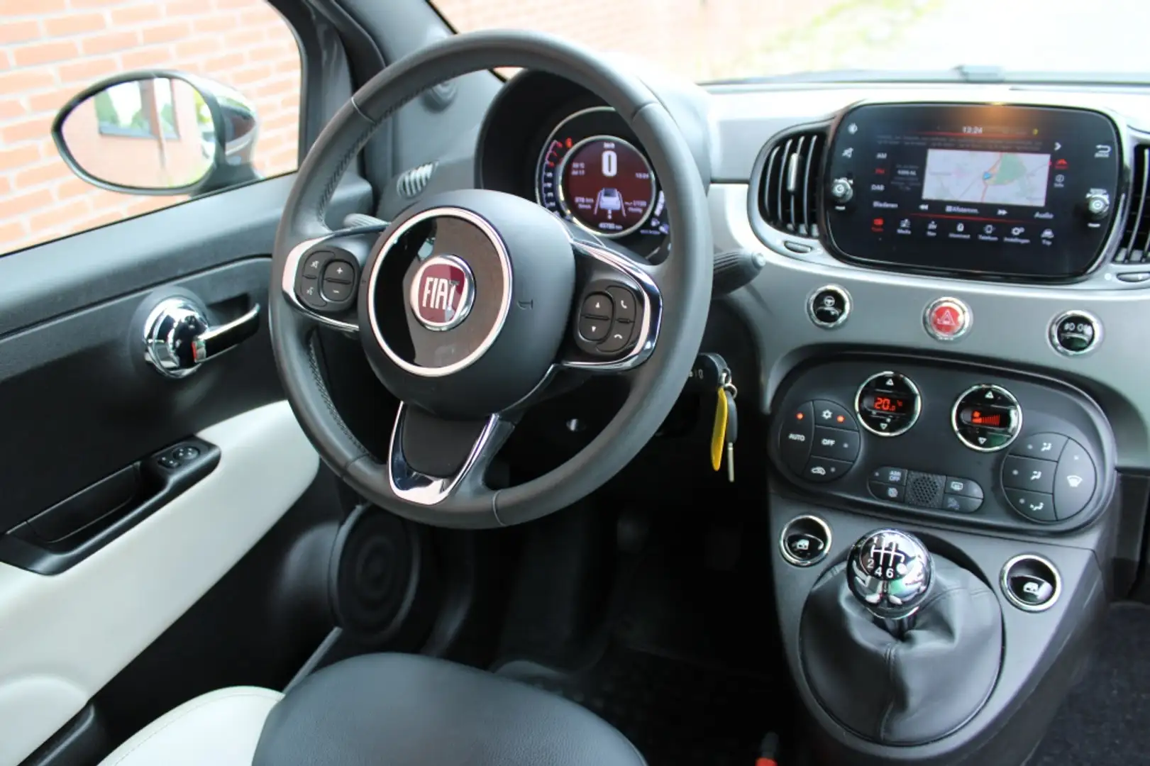 Fiat 500C 1.0 Hybrid Star | Leer | Clima | Navi Grijs - 2