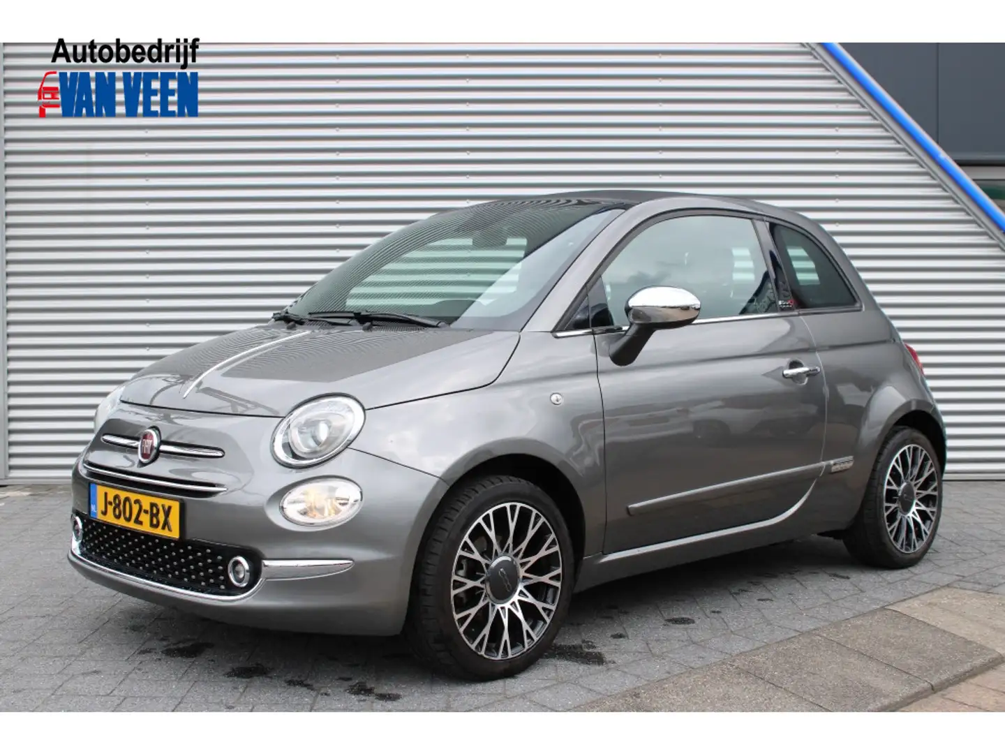 Fiat 500C 1.0 Hybrid Star | Leer | Clima | Navi Grijs - 1