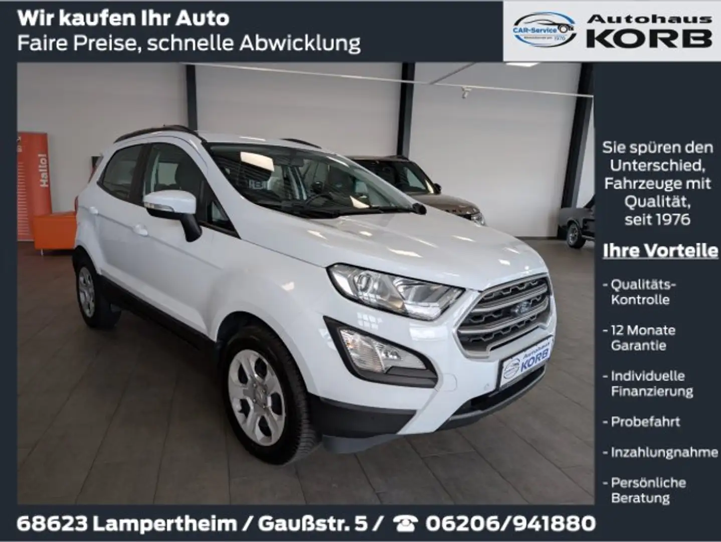Ford EcoSport 1.0 EcoBoost Cool & Connect, AHK, Garantie Alb - 1