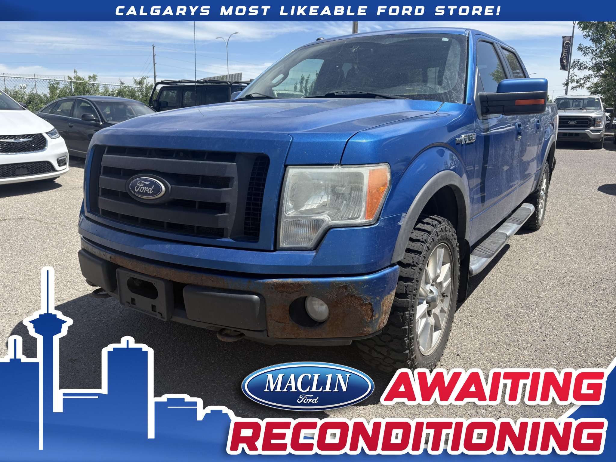 Blue 2010 Ford F-150 Pickup Truck Four-Wheel Drive 6-Speed Automatic