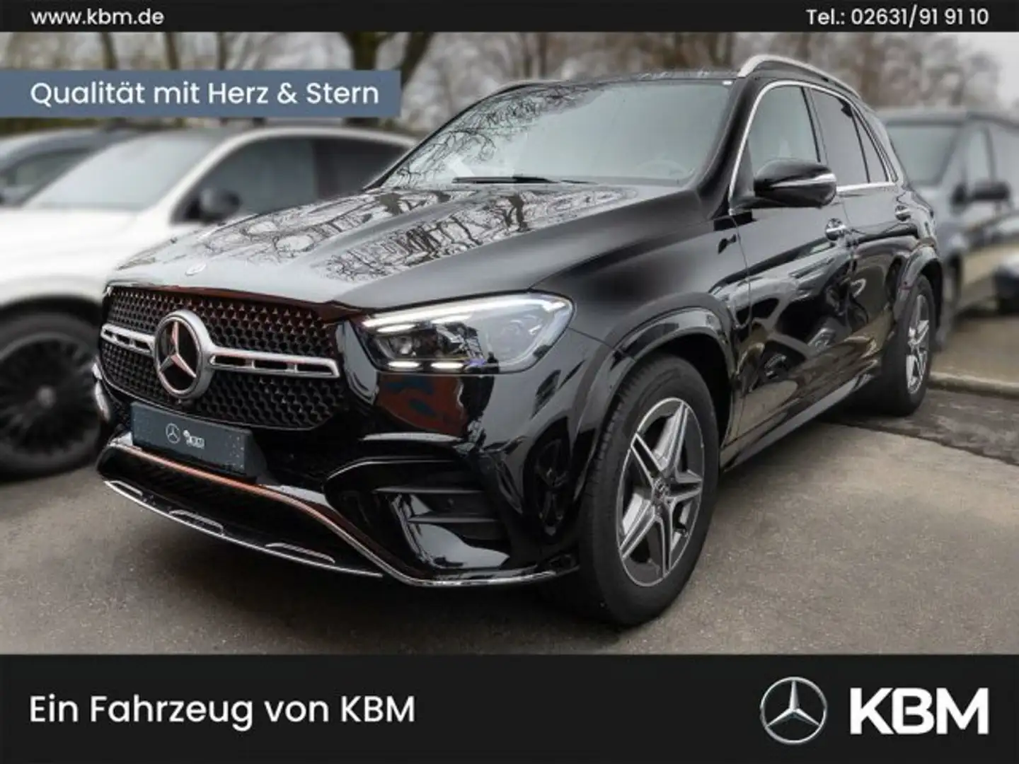 Mercedes-Benz GLE 450 GLE 450 d 4M AMG°KEYL°MEMO°360°BUR°PAN°AHK° Schwarz - 1