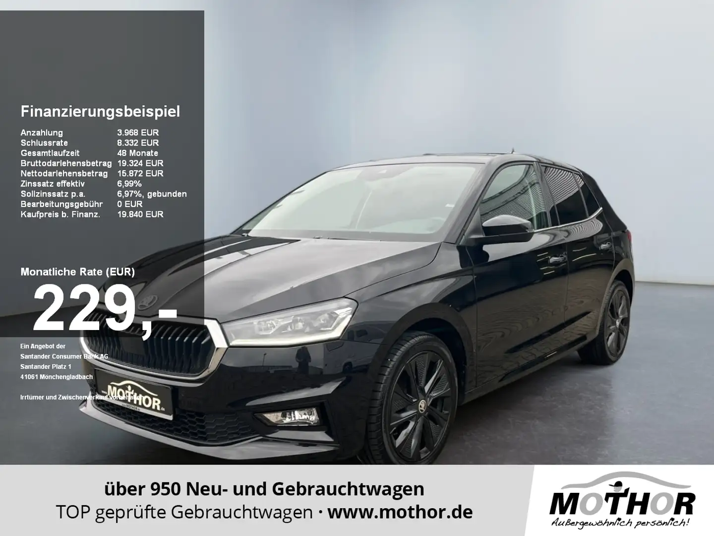 Skoda Fabia Style 1.0 TSI Tempomat Einparkhilfe Schwarz - 1