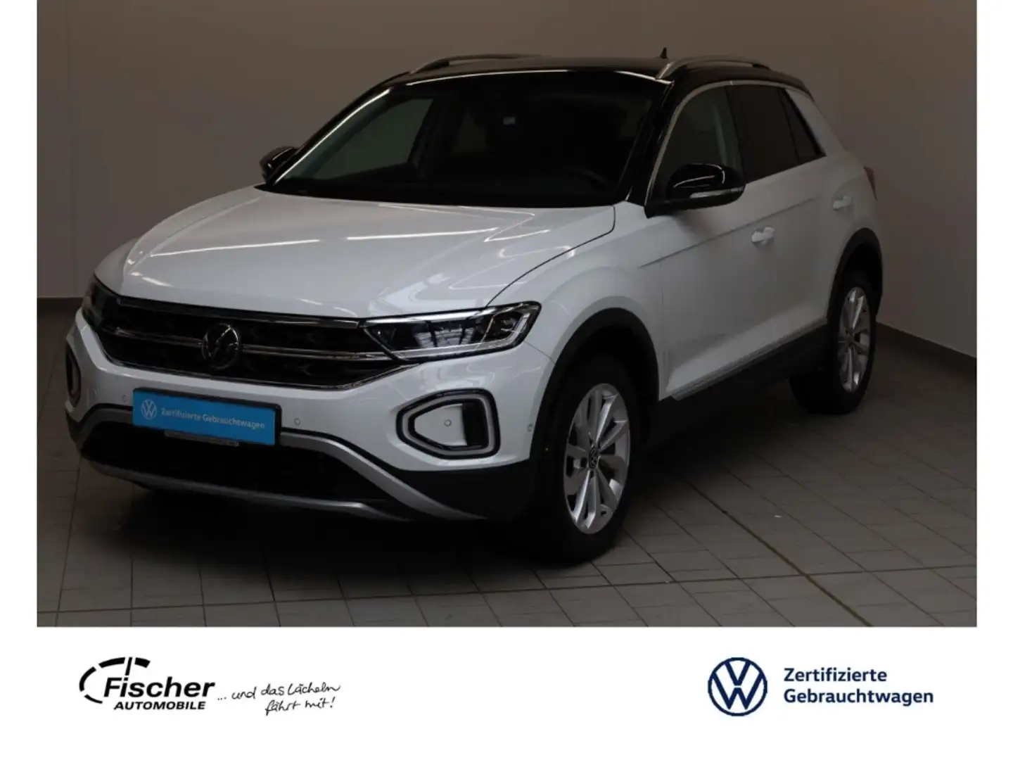 Volkswagen T-Roc 1.5 TSI Style DSG AHK/LED/NAV/ACC/PDC/SH Weiß - 1