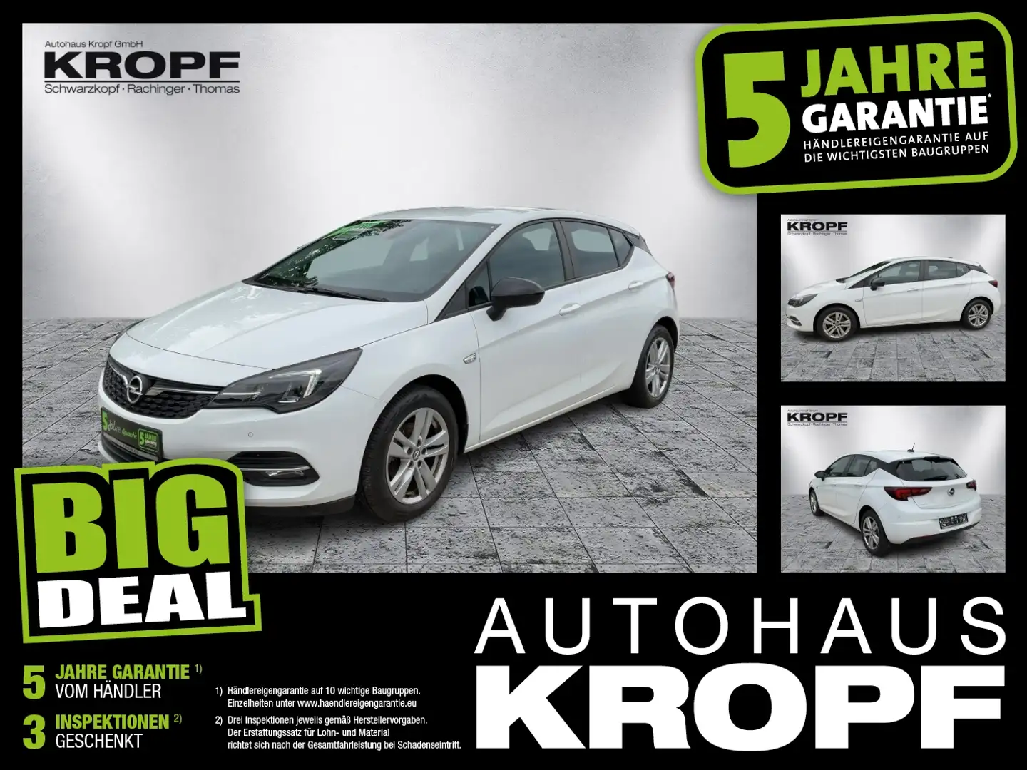 Opel Astra K 1.2 Turbo Edition LED+Navi+SHZ+Winterp. Blanc - 1