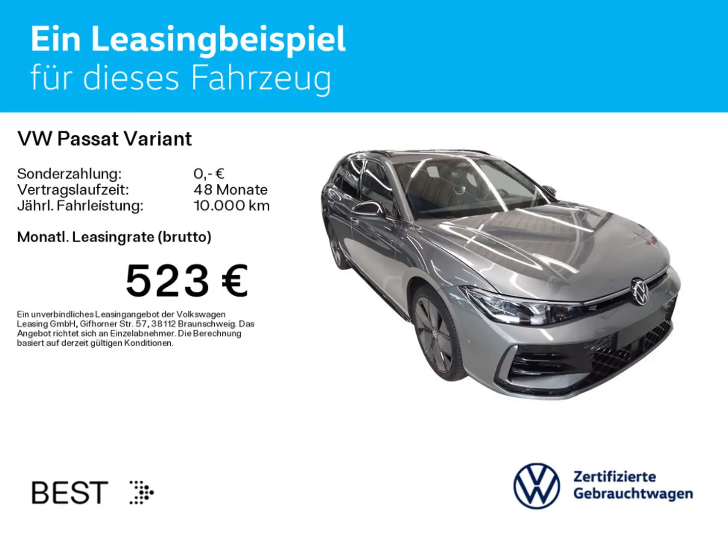 Volkswagen Passat Variant 1.5 e-Hybrid DSG R-LINE*BLACK-STY Grau - 2