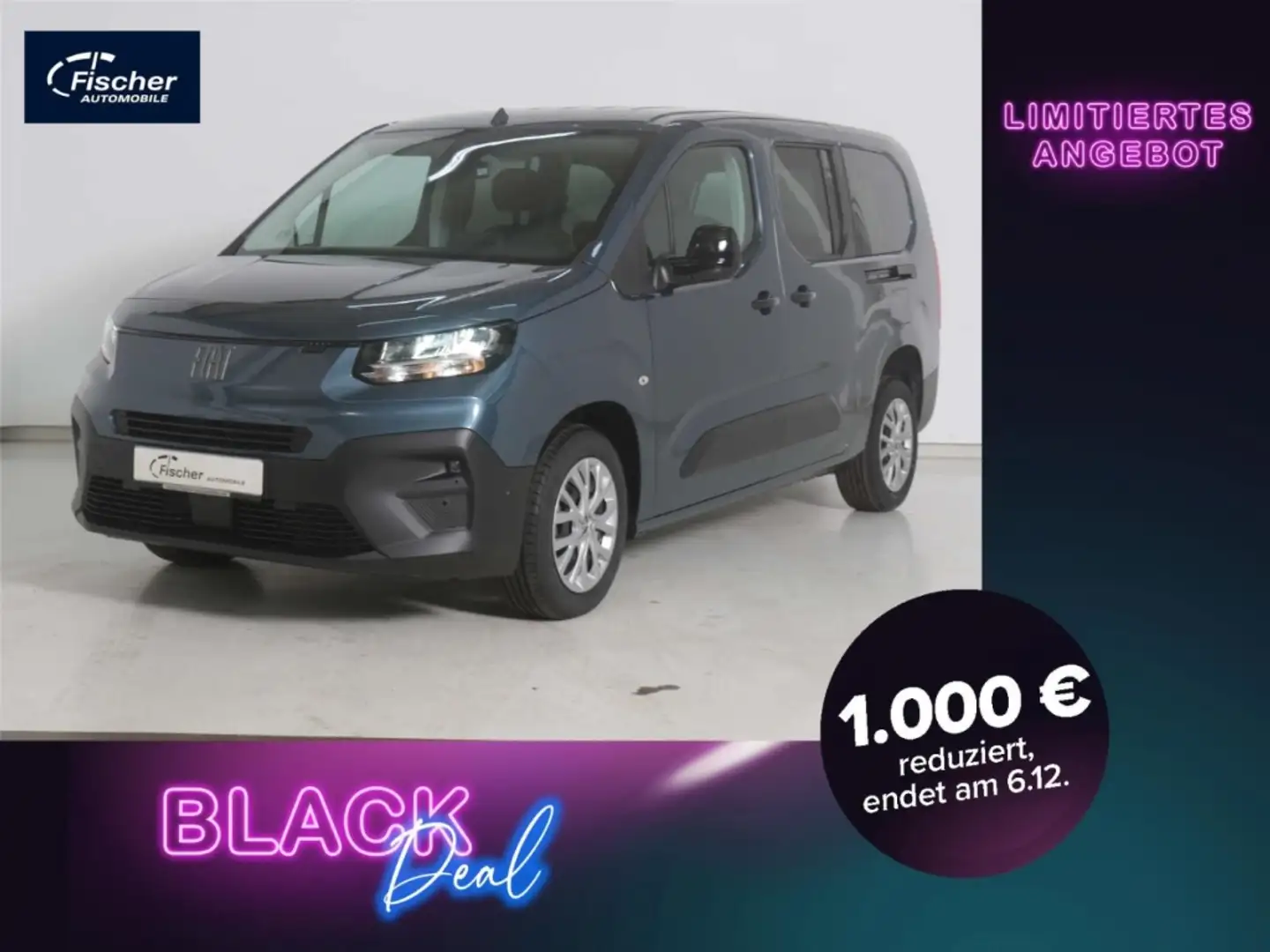 Fiat Doblo Cargo 1.5 BlueHDI L2H1 Kombi 7-Sitzer Azul - 1