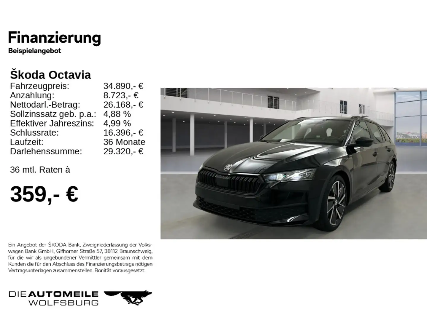 Skoda Octavia 4 IV Combi 2.0 TDI DSG Sportline AHK/NAV Noir - 2