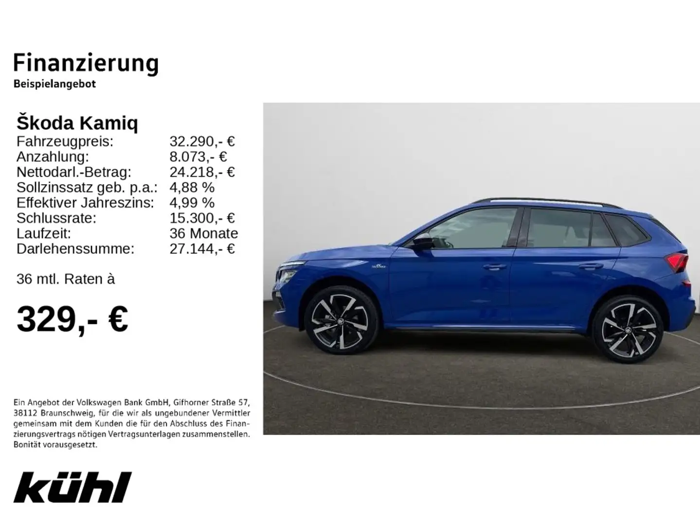 Skoda Kamiq 1.5 TSI DSG Monte Carlo Navi,AHK,LM18 Blau - 2