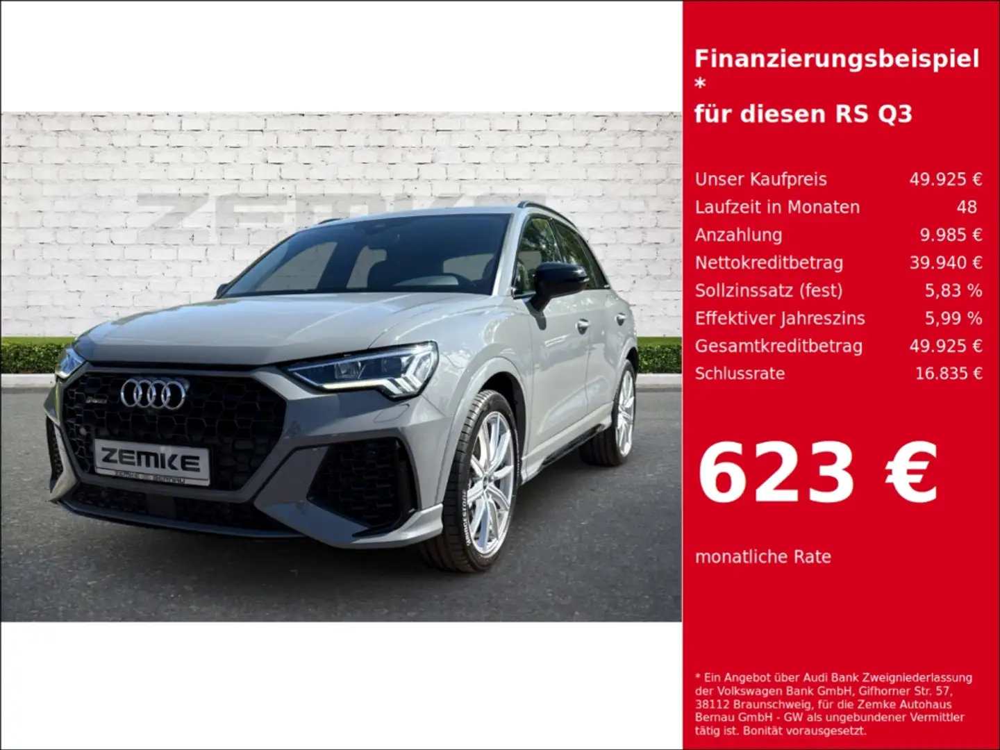Audi RS Q3 2.5 TFSI quattro Digitales Cockpit Soundsystem LED Gris - 1