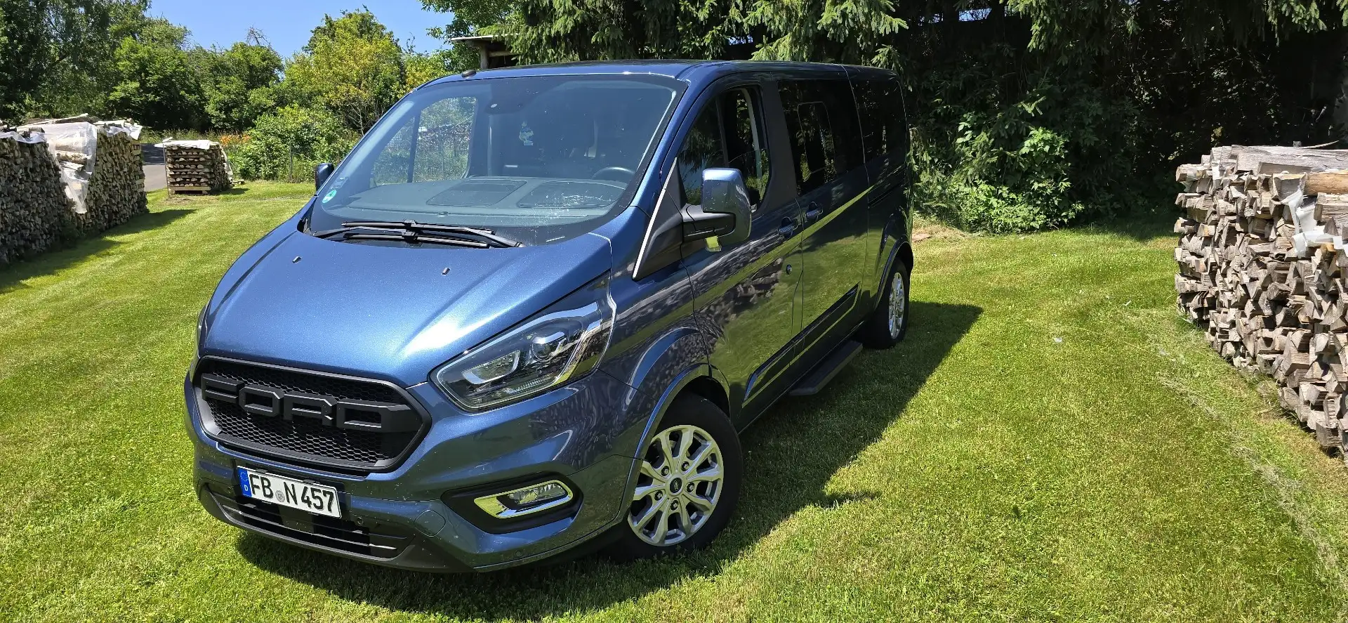 Ford Tourneo Custom Tourneo Custom 320 L2H1 VA Shuttle Titanium X Blau - 1