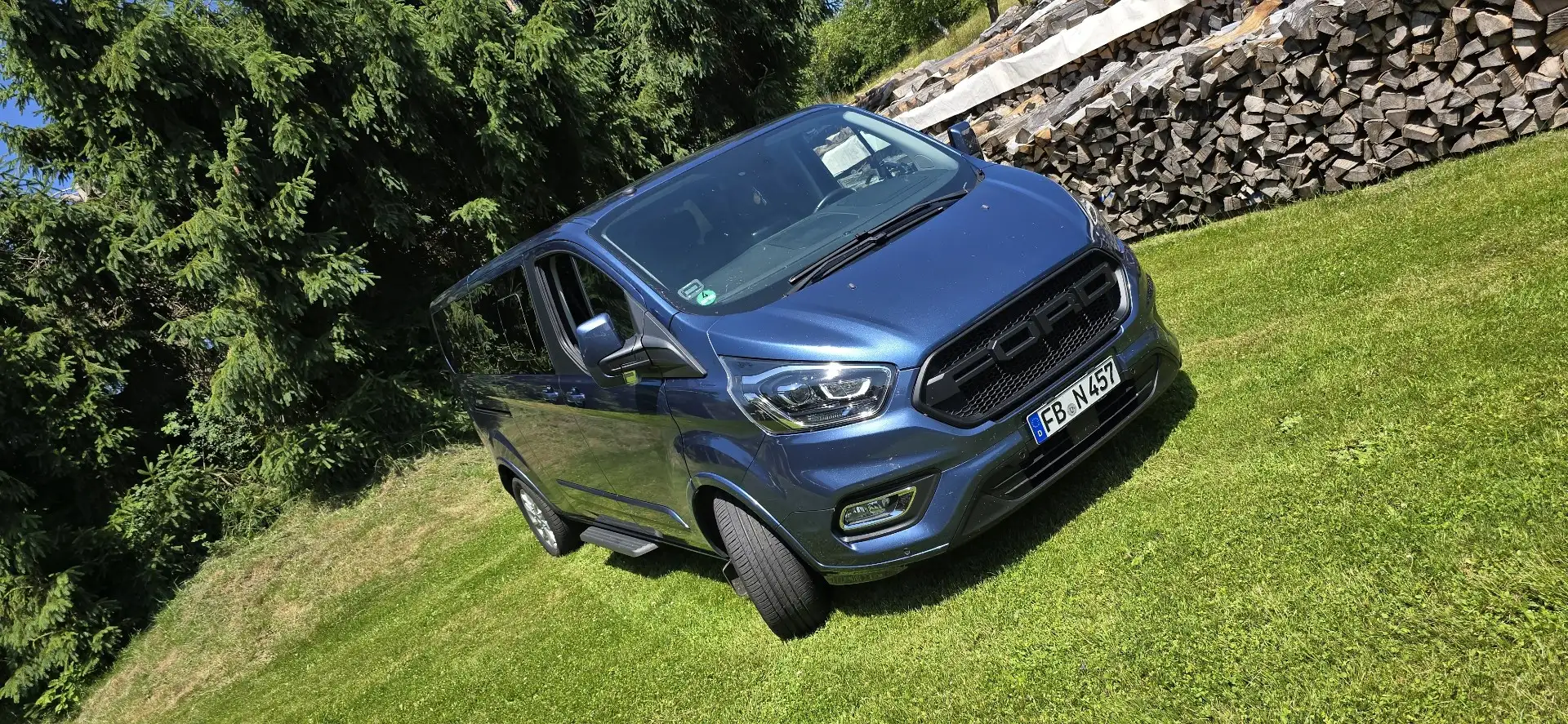 Ford Tourneo Custom Tourneo Custom 320 L2H1 VA Shuttle Titanium X Blau - 2