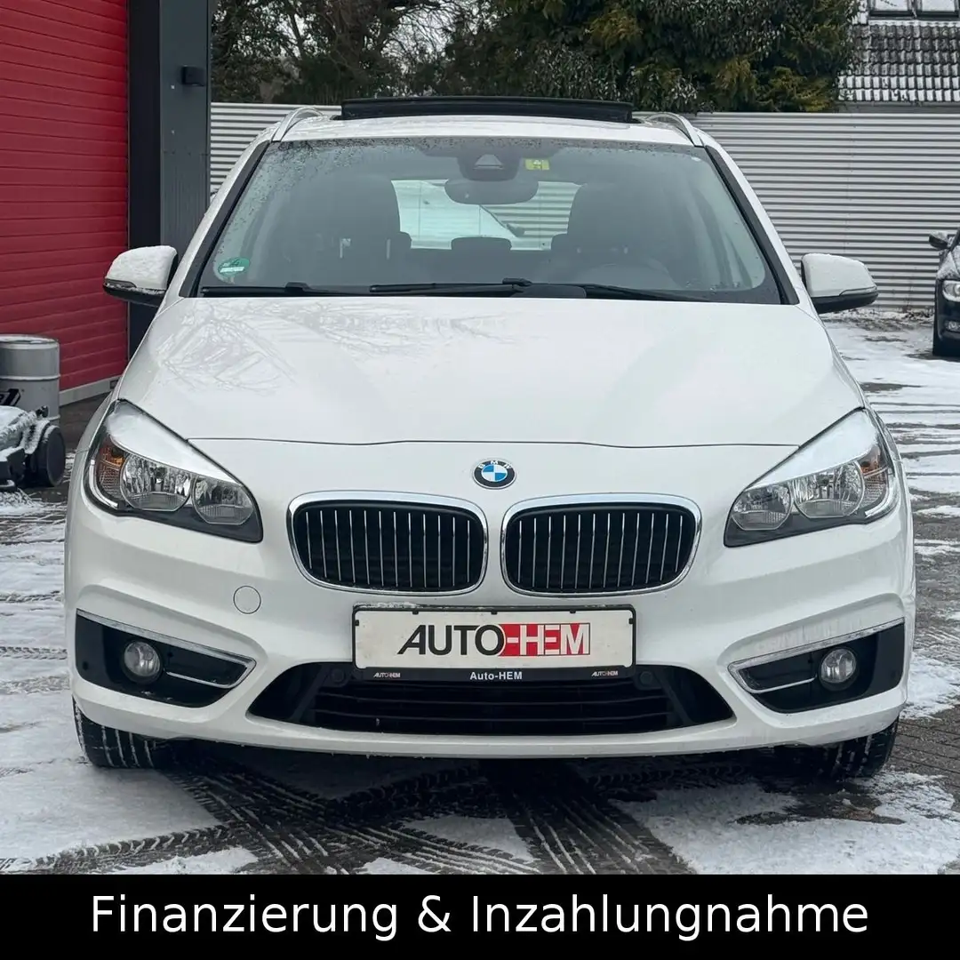 BMW 218 218d Luxury ACC Navi Pano Leder 1. Hand AHK Blanc - 2