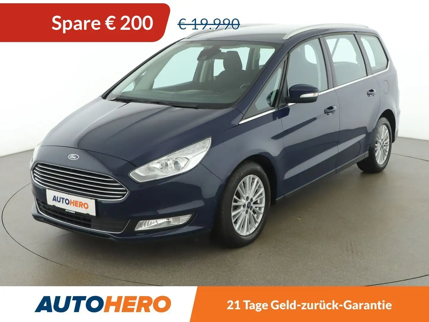 Ford Galaxy 2.0 TDCi Titanium Aut. *SPUR*TEMPO*NAVI* Bleu - 1