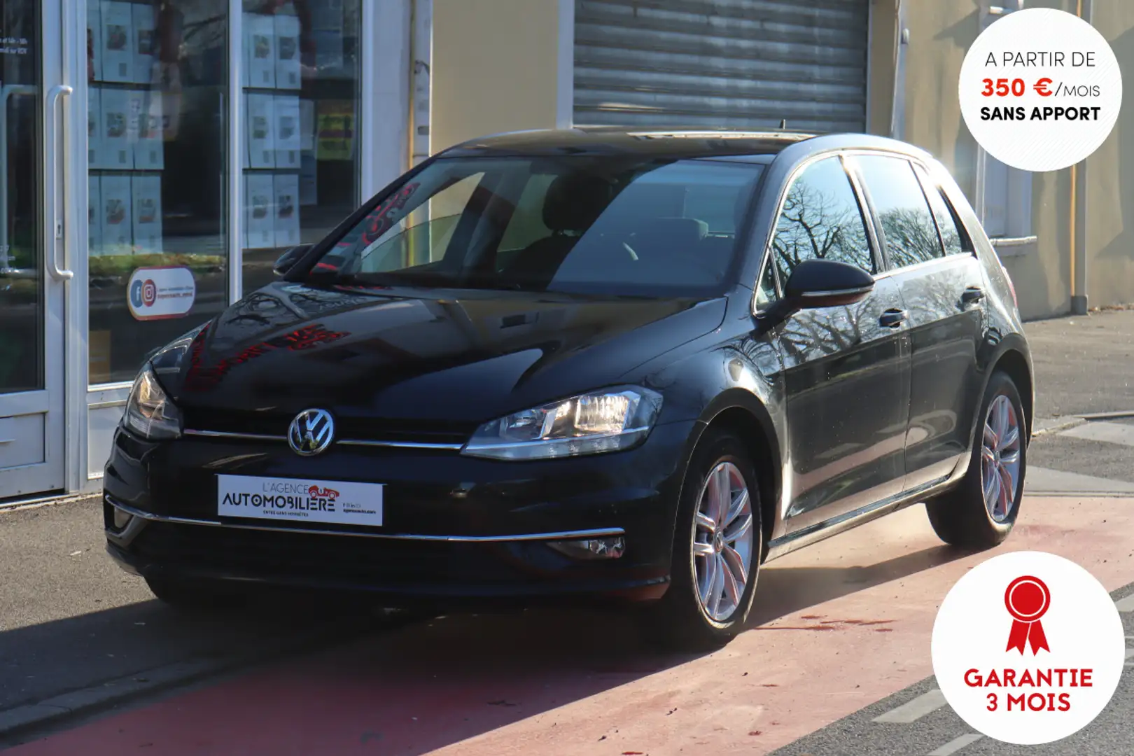Volkswagen Golf VII Ph 2 1.6 TDI 115 Carat BVM6 (CarPlay, Alcantar Schwarz - 1