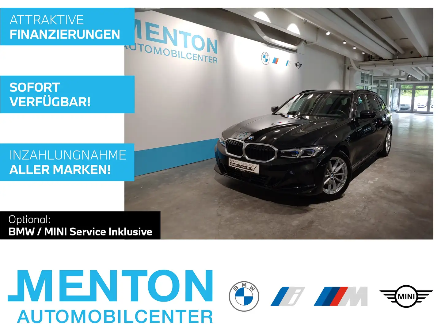 BMW 320 d HuD/ad.LED/LCProf./RFK/AHK/DAB Schwarz - 1