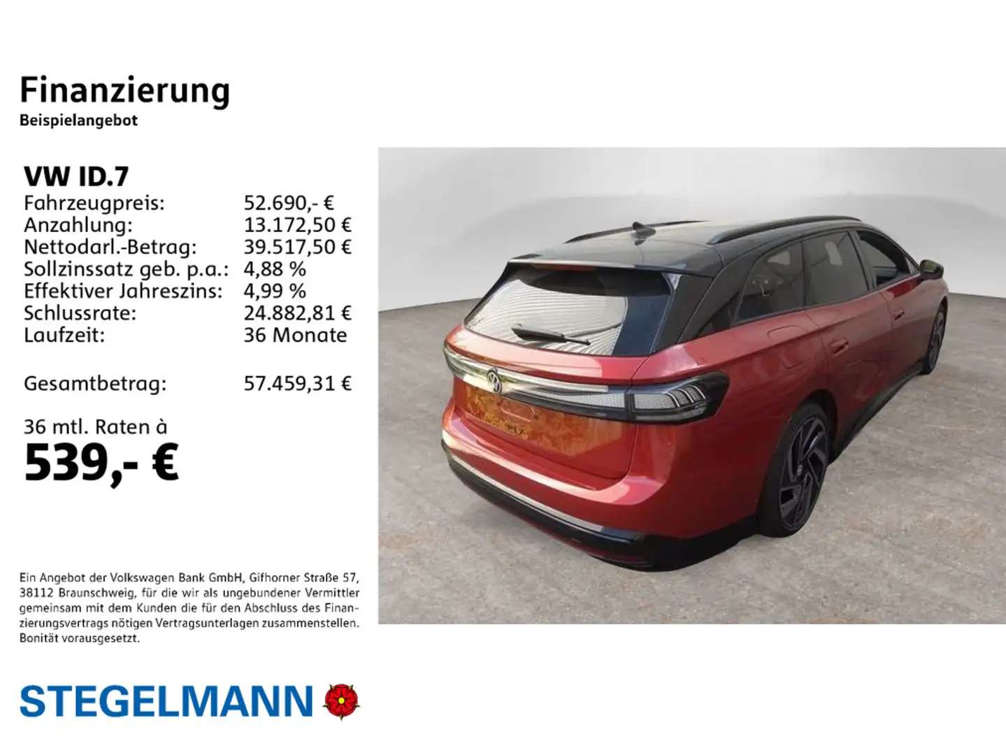 Volkswagen ID.7 Tourer Pro S 210kW/87kWh *AHK*+3J. Garantie Rot - 2