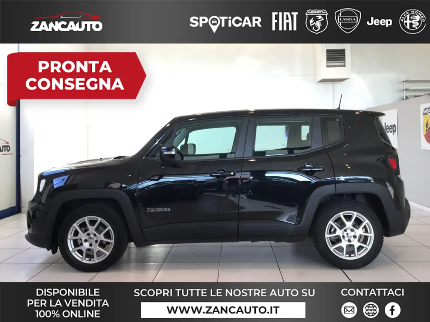 Jeep Renegade 1.6 Mjt 120 CV Longitude MY19 Nero - 1