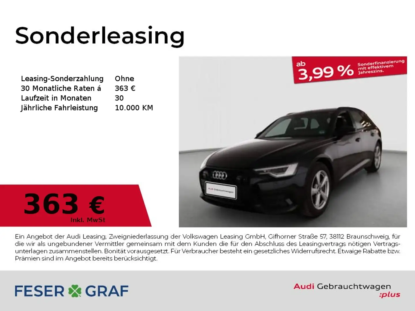 Audi A6 Avant 45 TFSI advanced S tronic AHK/Matrix/Rfk Schwarz - 1