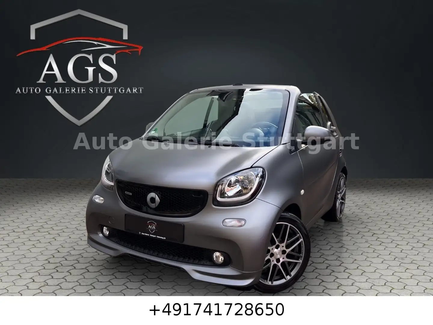 smart forTwo fortwo cabrio Brabus*TÜV NEU*NAVI*TEMP* Gris - 1
