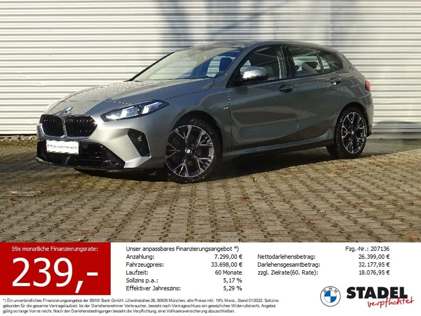 BMW 120 Lim M Sport Design HuD 360° DriveAssist Inno Grau - 1