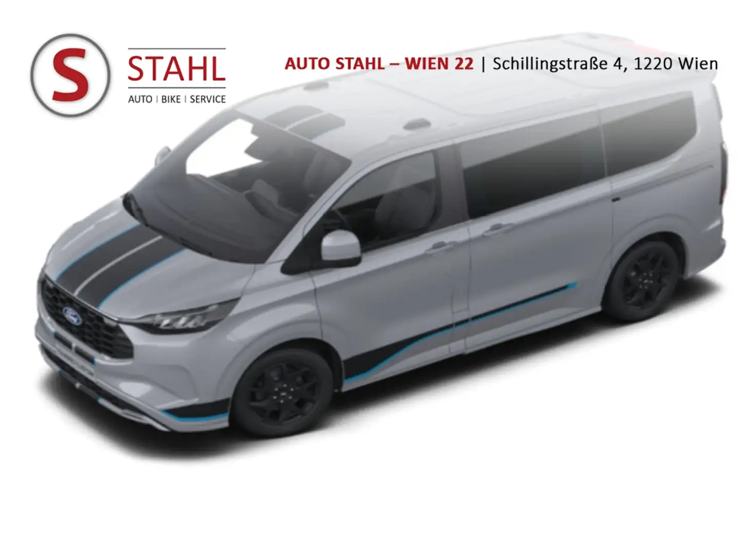 Ford Tourneo Custom Bus 2.5 PHEV 340 L1H1 FWD Sport Aut. Grau - 1