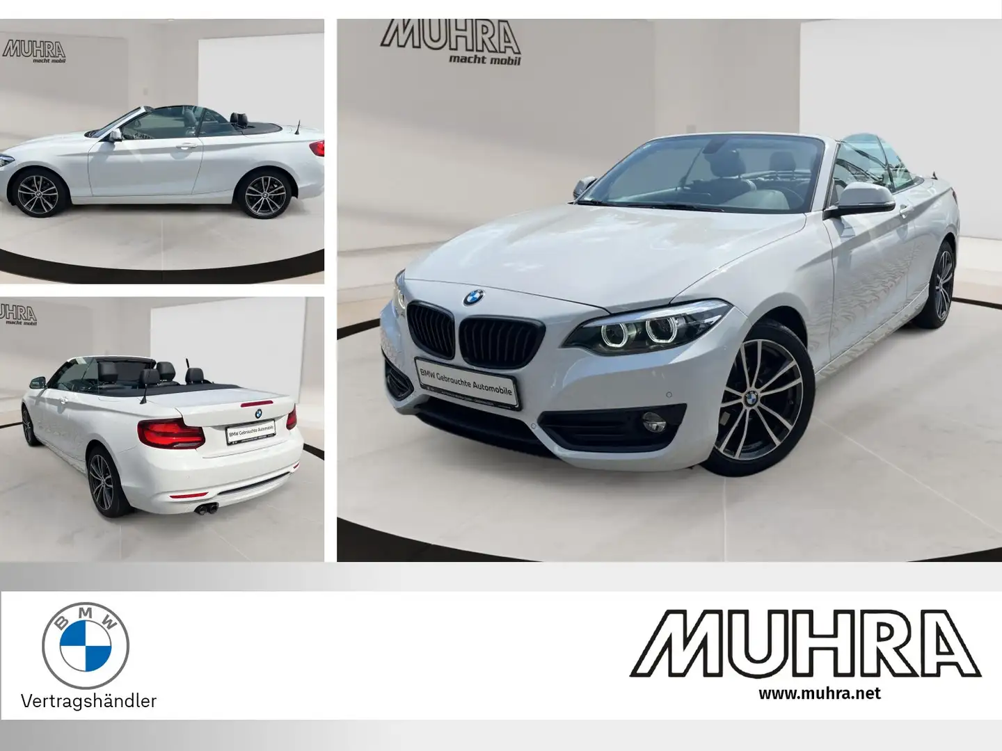 BMW 218 i Cabrio Sport Line 17" Lordose Sportsitz Multif. Alb - 1