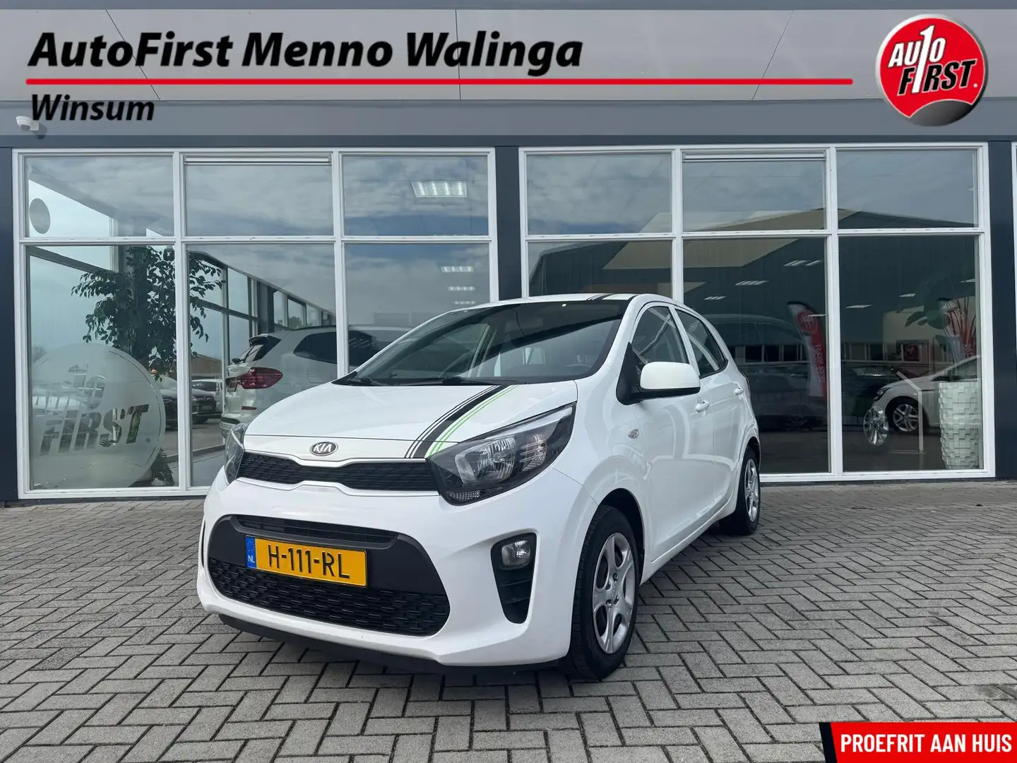 Kia Picanto 1.0 MPi ComfortLine|Airco|Bluetooth|Elektrische ra Weiß - 1