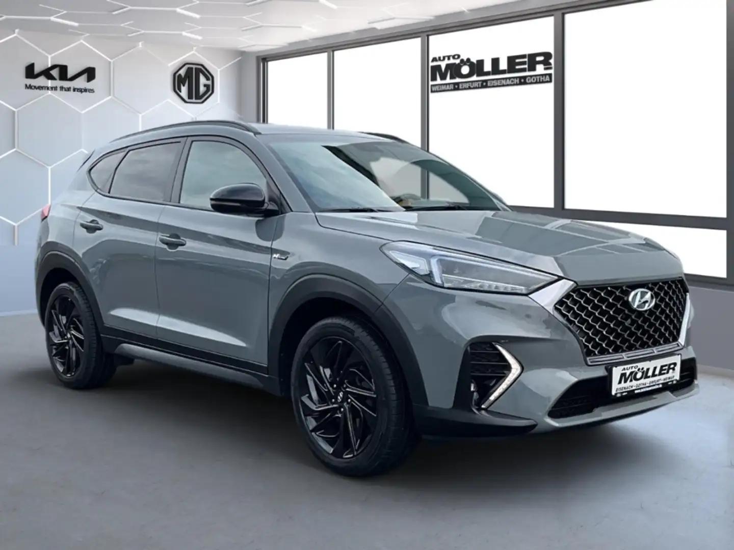 Hyundai TUCSON 1.6 CRDi 4WD N Line Navi LED Gris - 2