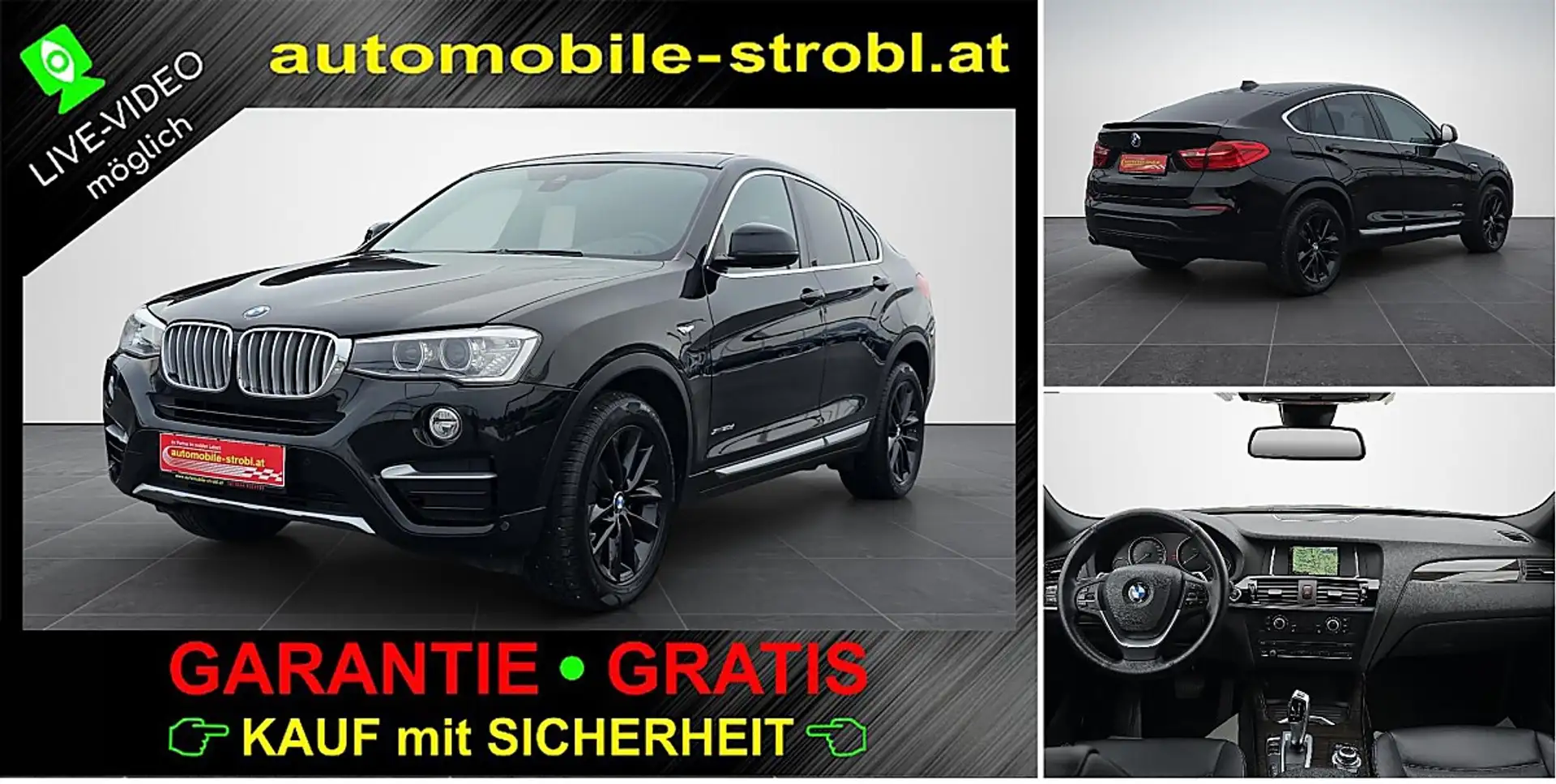 BMW X4 xDrive 20d *Harman/Kardon*AHV*Navi*GARANTIE* Schwarz - 1