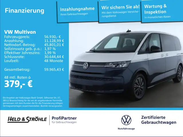 Volkswagen T7 Multivan T7 Multivan Goal 2.0 TSI 7S ACC AHK HuD DCC STHZ