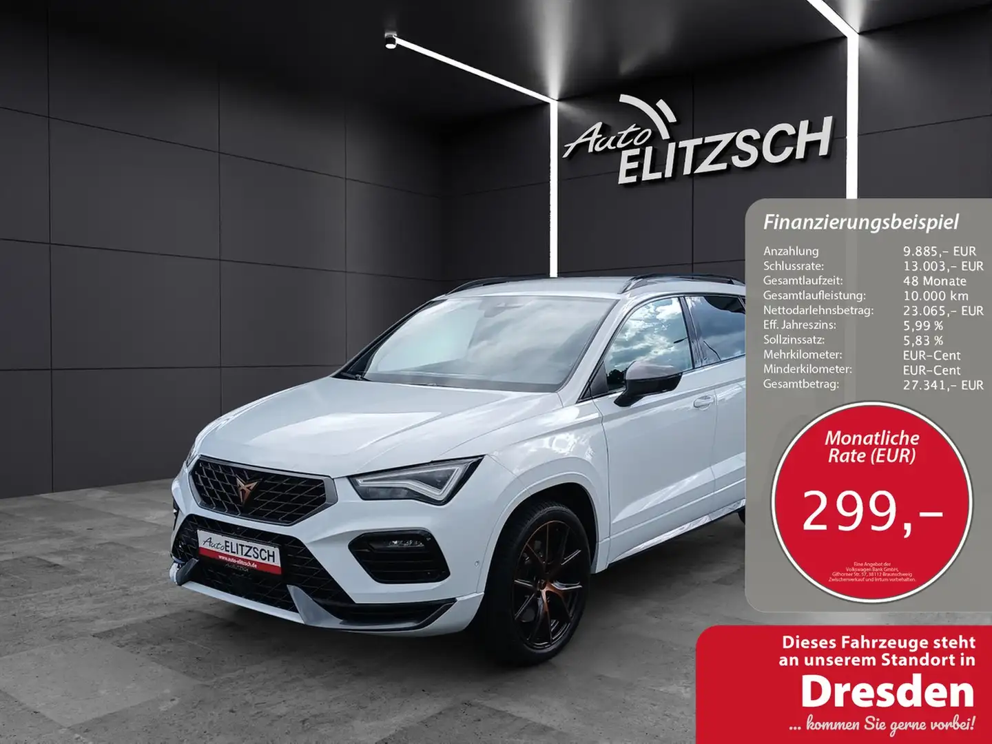 CUPRA Ateca TSI DSG 4Drive LED AHK Navi AID ACC RFK Beats 19" Weiß - 1
