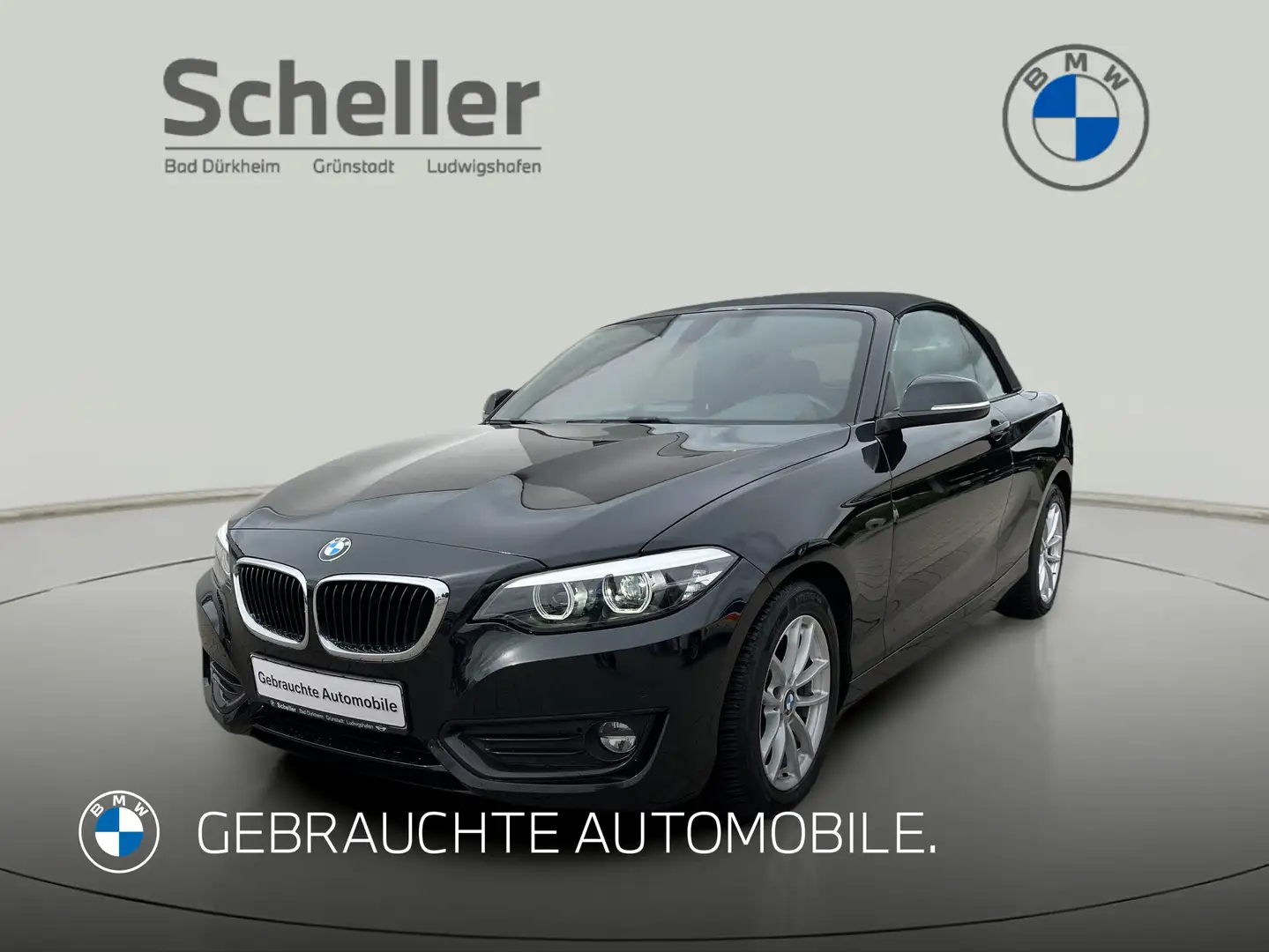 BMW 218 i Cabrio Advantage DAB LED Tempomat USB Shz Zwart - 1